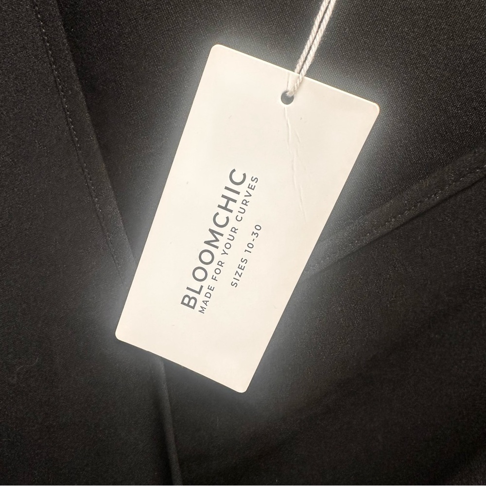 BloomChic Classic Black Dress Womens Size 26 Knit‎ Business Maxi Casual NWT - Picture 4 of 8